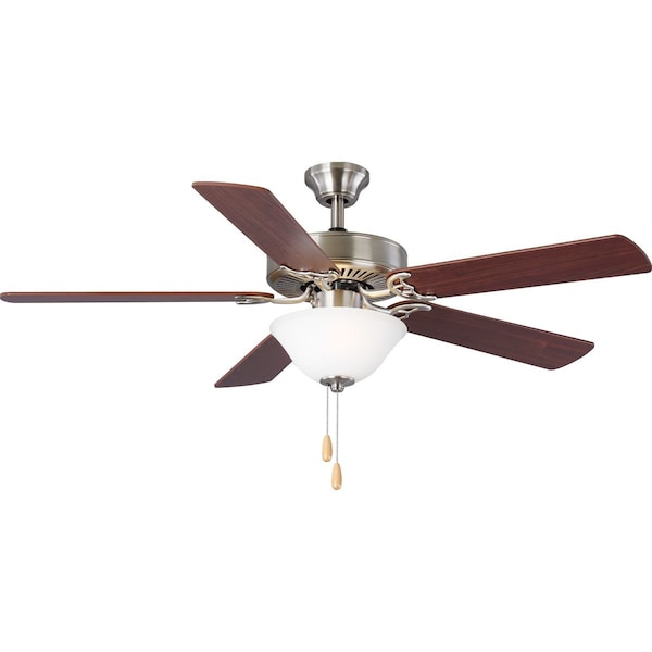 Progress Lighting AirPro Collection 52" Five-Blade Ceiling fan w/White Etched Light Kit P2599-09 - main